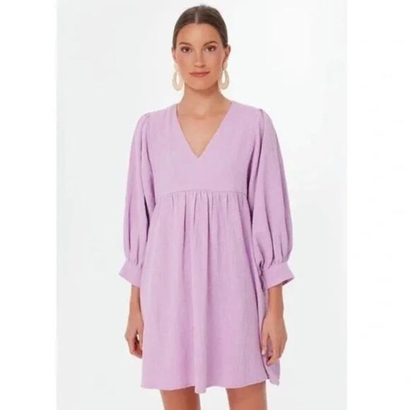 Pomander Place by Tuckernuck Lavender Gauze Millie Dress Large NWT - Picture 2 of 8